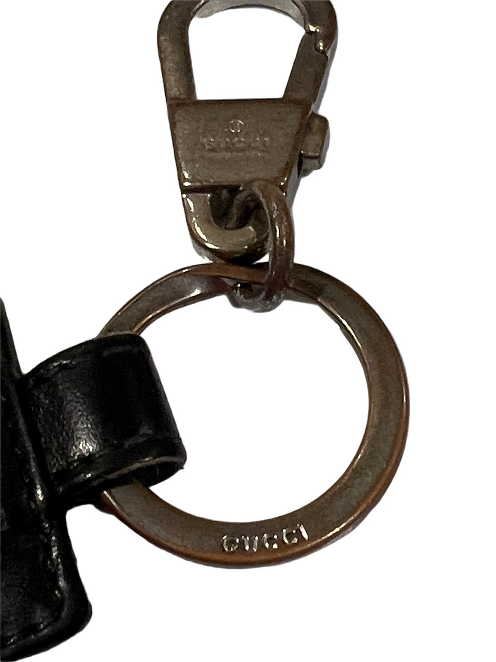 Gucci Black Leather Key Holder with Silver Clip - Picture 6 of 8